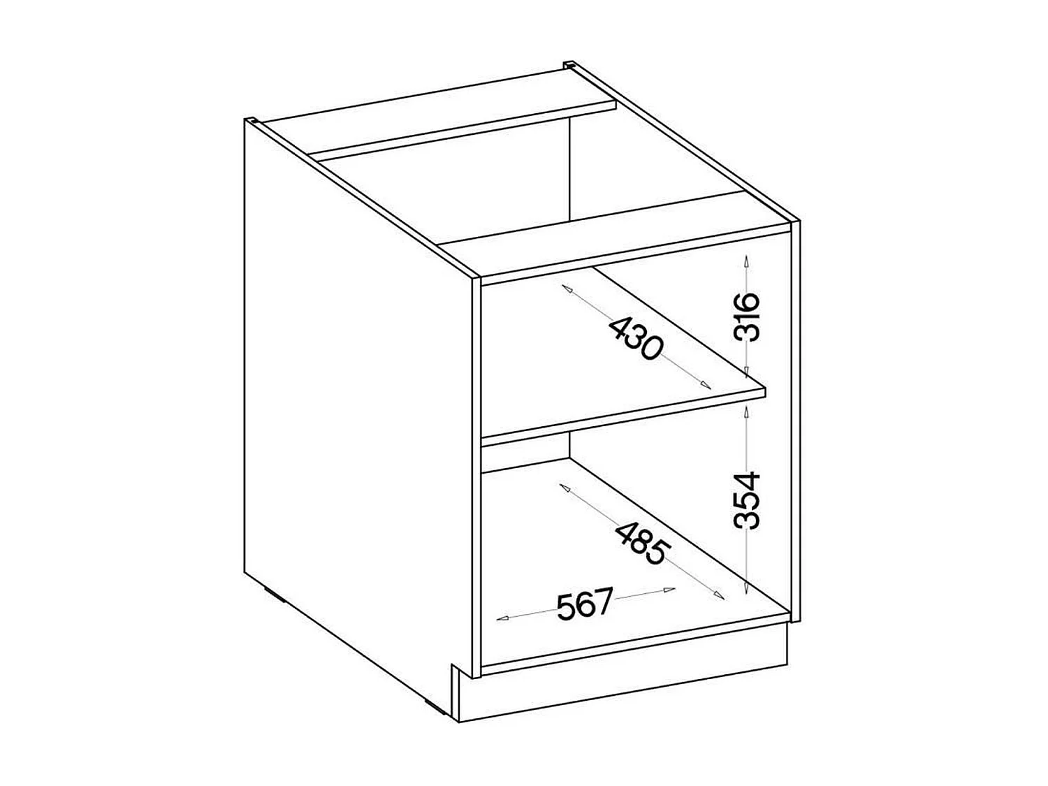 Szafka dolna MODENA 60 cm dąb rzemieślniczy i czarny mat, 1 drzwi skrzydłowe z LED i amortyzatorem, łatwy montaż