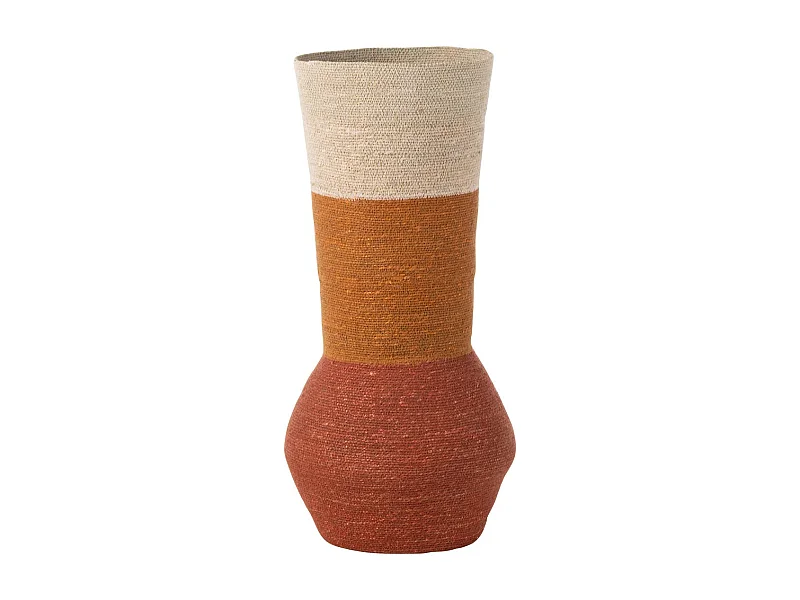 Vase Déco en Jonc "Rayures" 68cm Multicolore