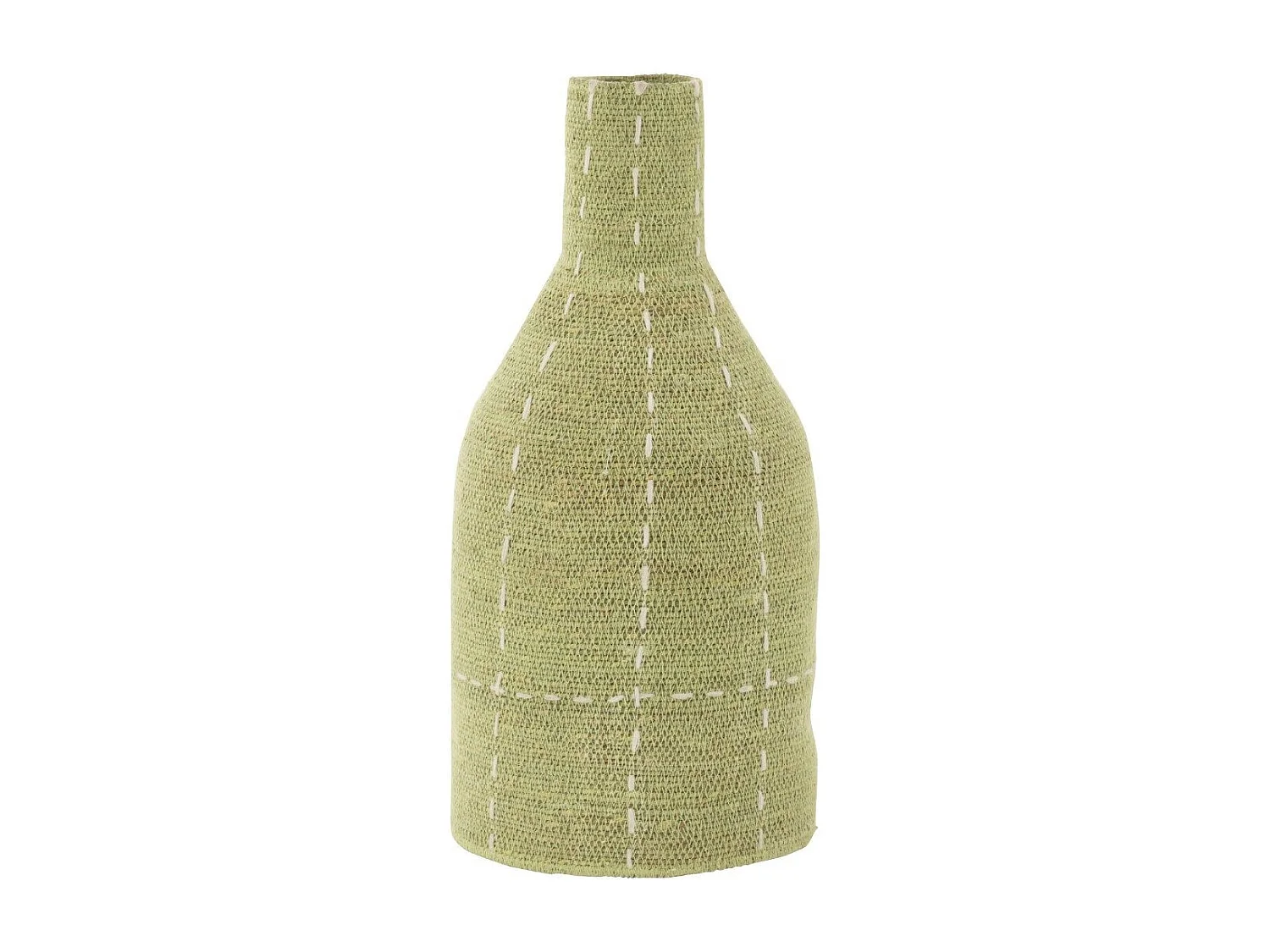 Vase Bouteille Design Pointillés "Jonc de Mer" 50cm Vert