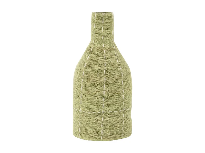 Vase Bouteille Design Pointillés "Jonc de Mer" 50cm Vert