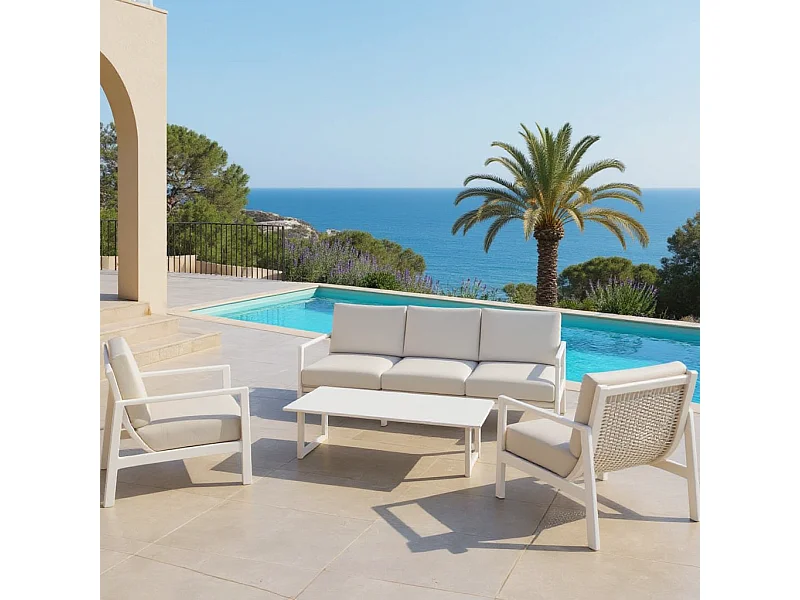 Conjunto de jardín ONIX 4 piezas Blanco