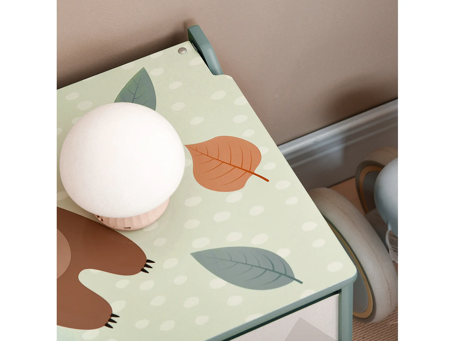 Baule cassapanca portagiochi per bambini in mdf verde