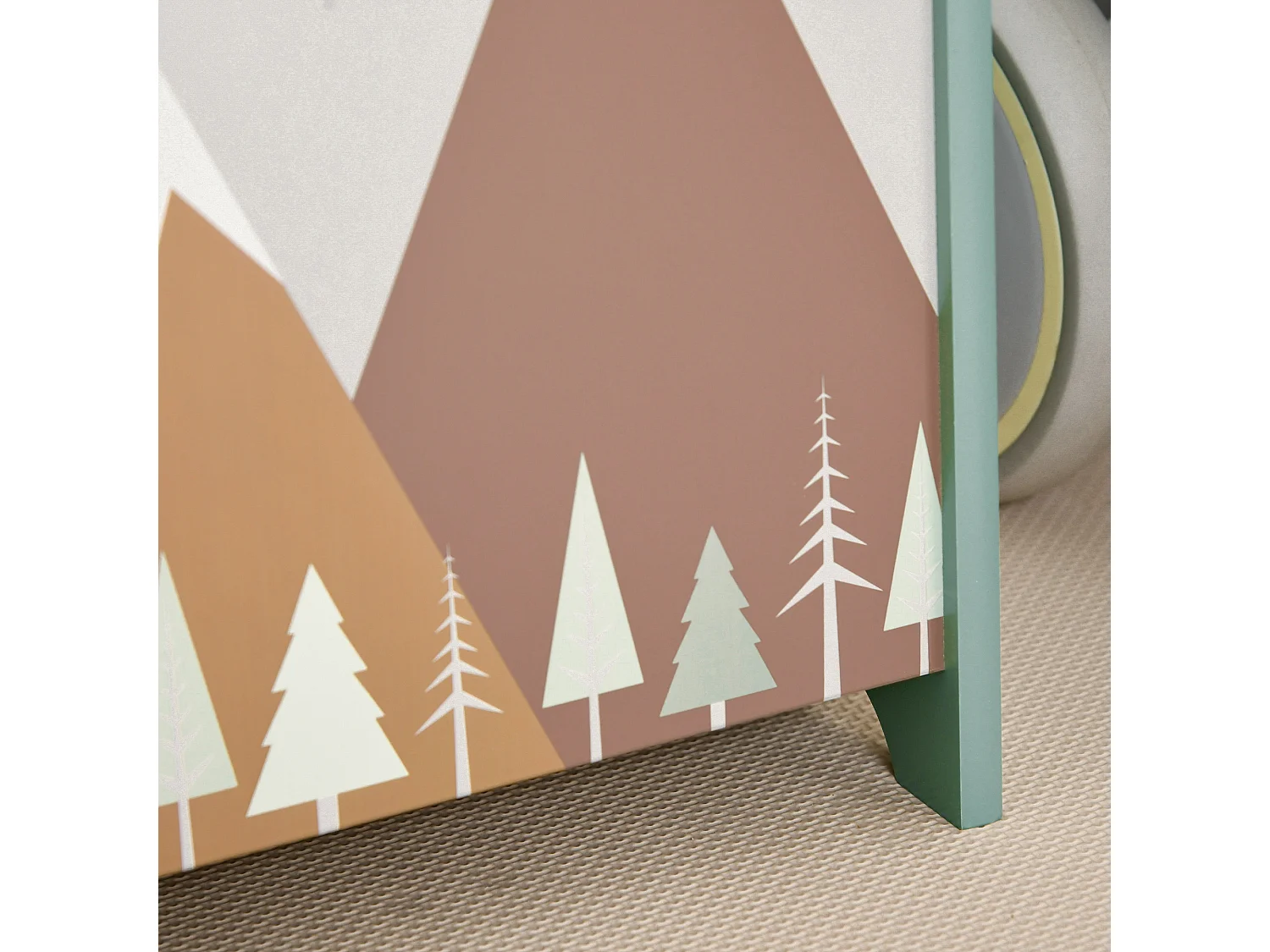 Baule cassapanca portagiochi per bambini in mdf verde