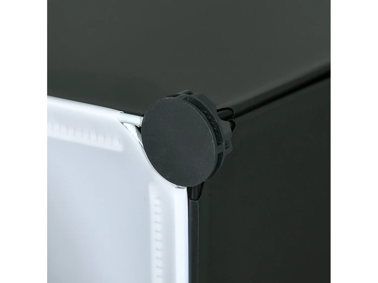 Scarpiera modulare salvaspazio con 6 scatole nero e trasparente