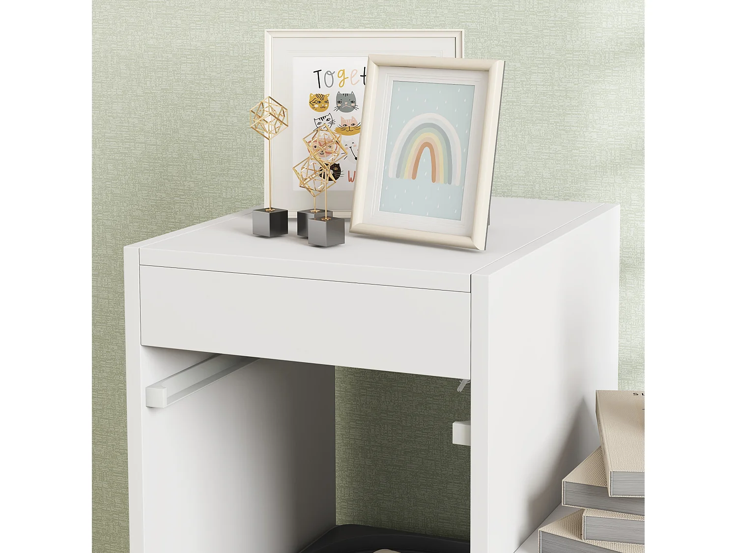 Scaffale portagiochi a 3 livelli con 6 contenitori età 3-8 anni grigio