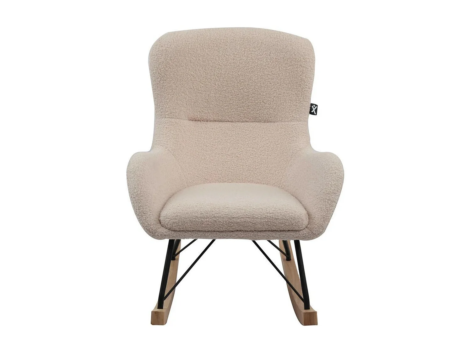 Fauteuil à bacule pour enfant ROCKY - Tiu bouclé-Beige