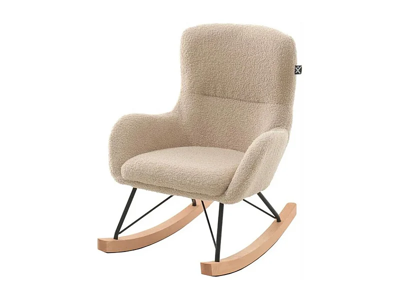 Fauteuil à bacule pour enfant ROCKY - Tiu bouclé-Beige