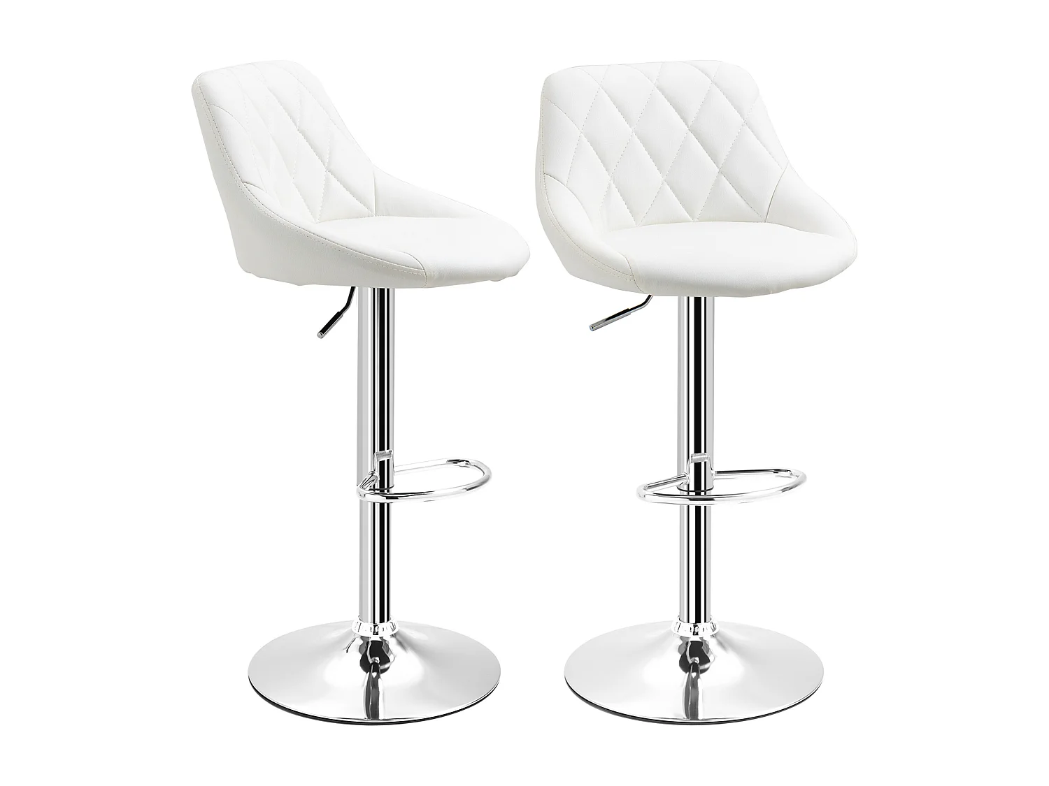 Set 2 sgabelli da bar girevoli in similpelle altezza regolabile