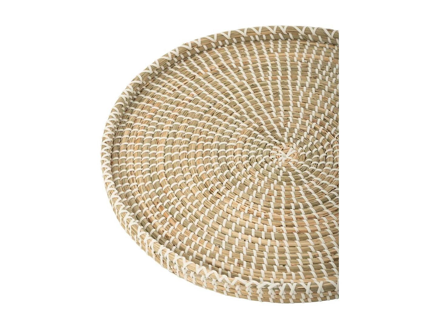 Plateau Déco en Jonc de Mer "Reid" 43cm Naturel