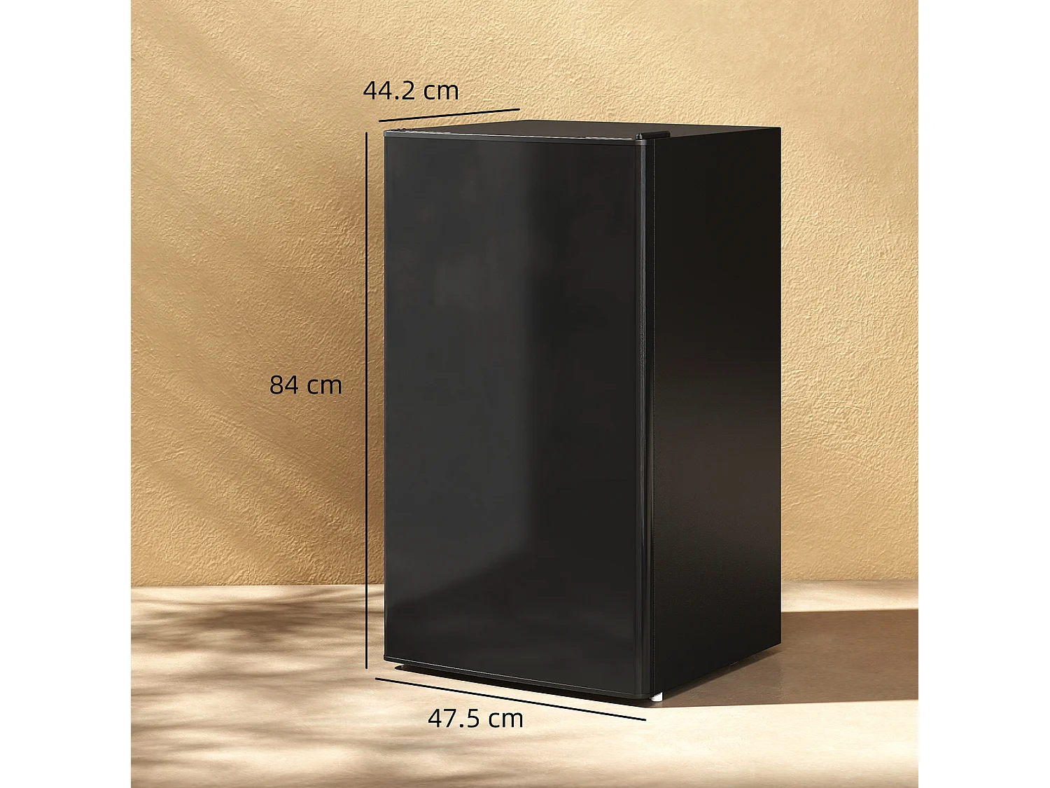 Frigo portatile 91l con scaffali a parete ripiani e cassetto nero