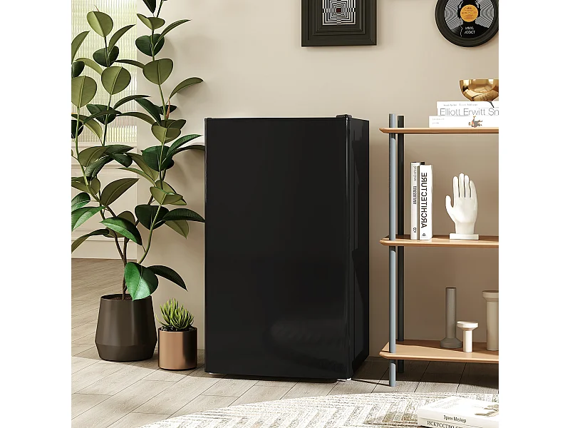 Frigo portatile 91l con scaffali a parete ripiani e cassetto nero