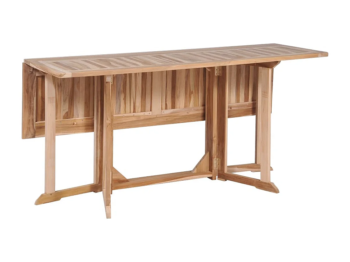 Ensemble à manger d'extérieur pliable 7 pièces Bois solide de teck