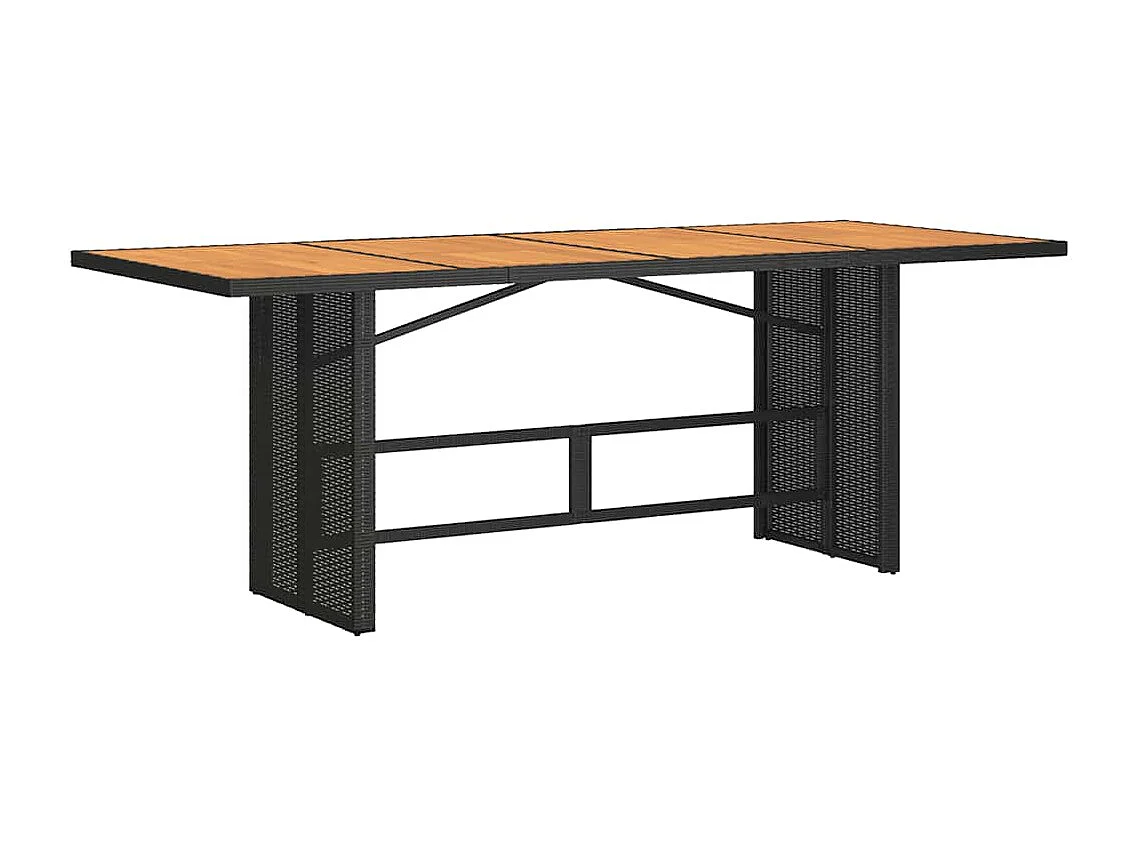 Ensemble à manger de jardin 9 pièces coussins noir résine tressée