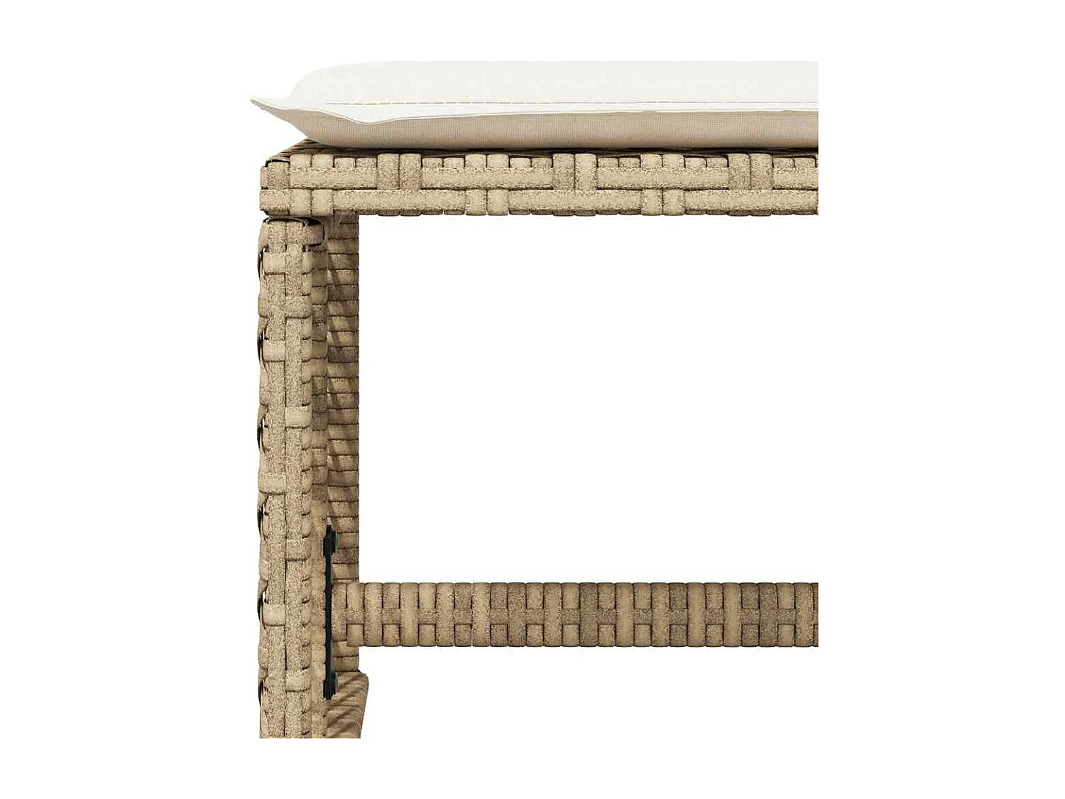 Set comedor de jardín 11 piezas con cojines ratán sintético beige