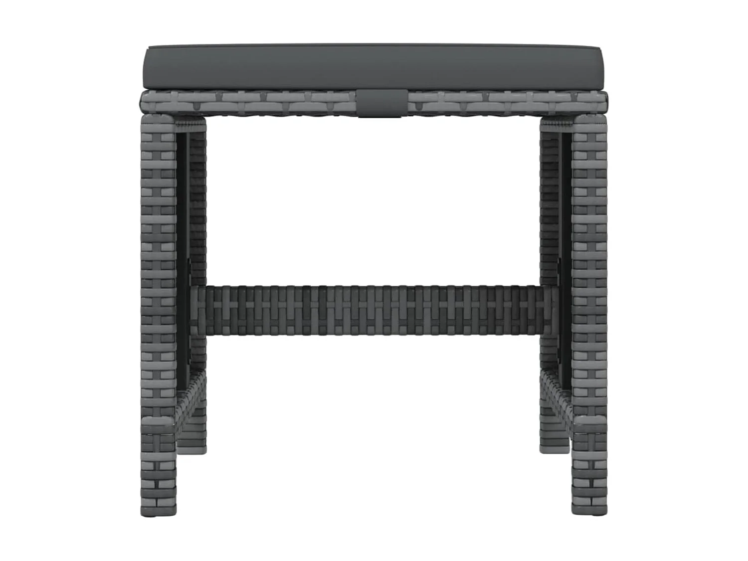 Set de comedor jardín 21 piezas con cojines ratán sintético gris