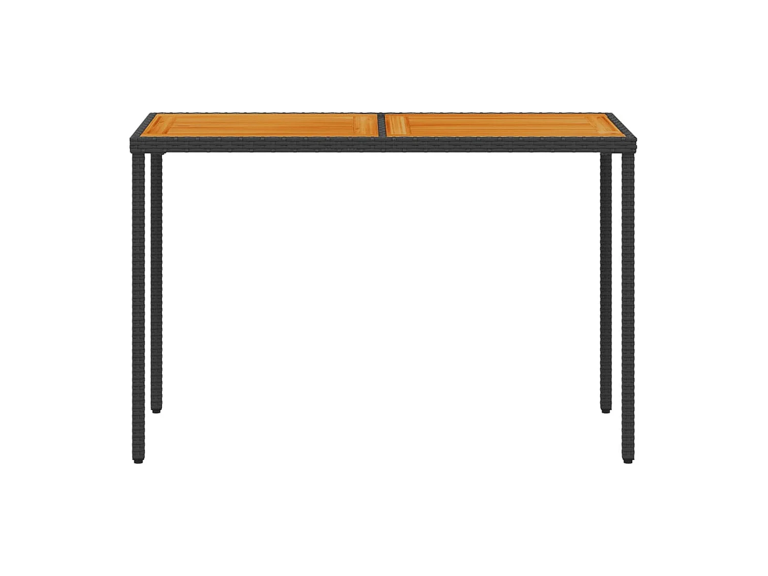 Set de muebles jardín 5 piezas con cojines ratán sintético negro