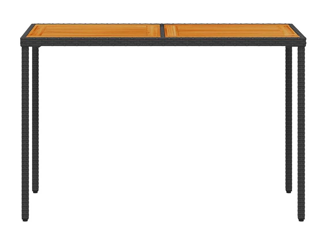 Set de muebles jardín 5 piezas con cojines ratán sintético negro