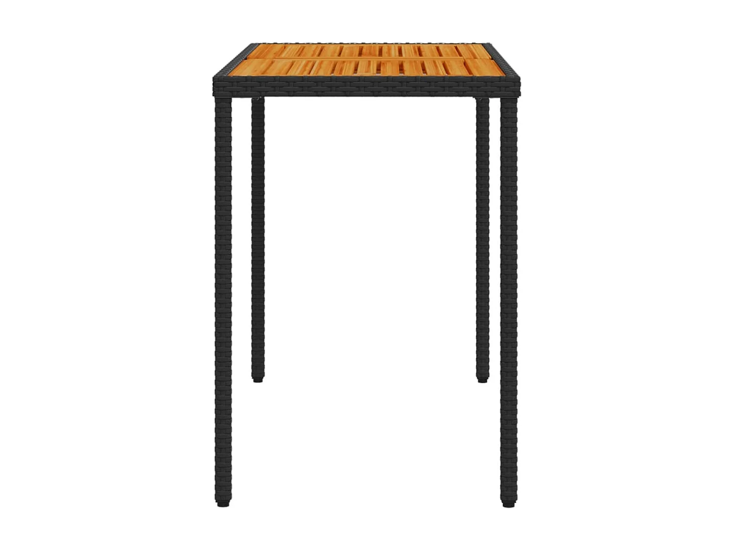 Set de muebles jardín 5 piezas con cojines ratán sintético negro