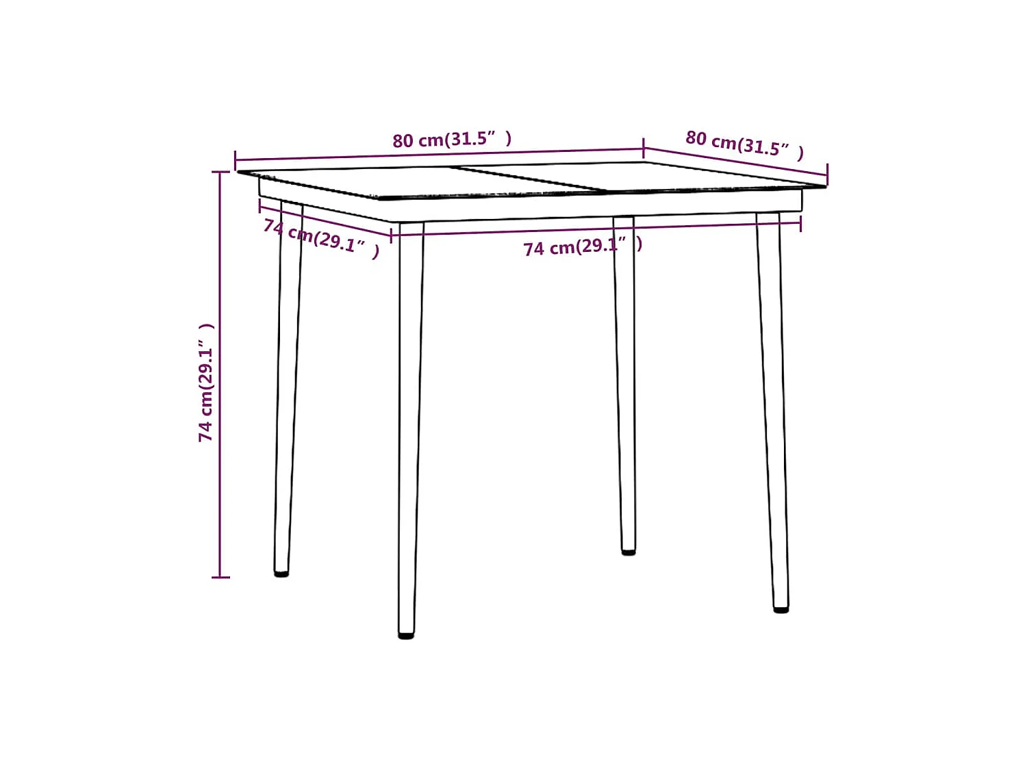 Juego de comedor de jardín 5 piezas con cojines negro