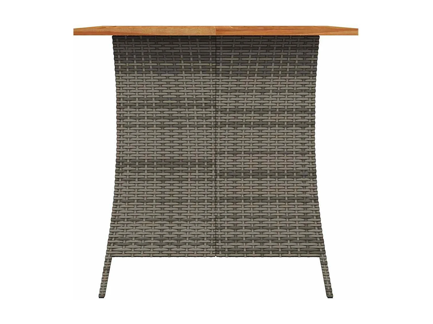 Set comedor de jardín 5 piezas con cojines ratán sintético gris