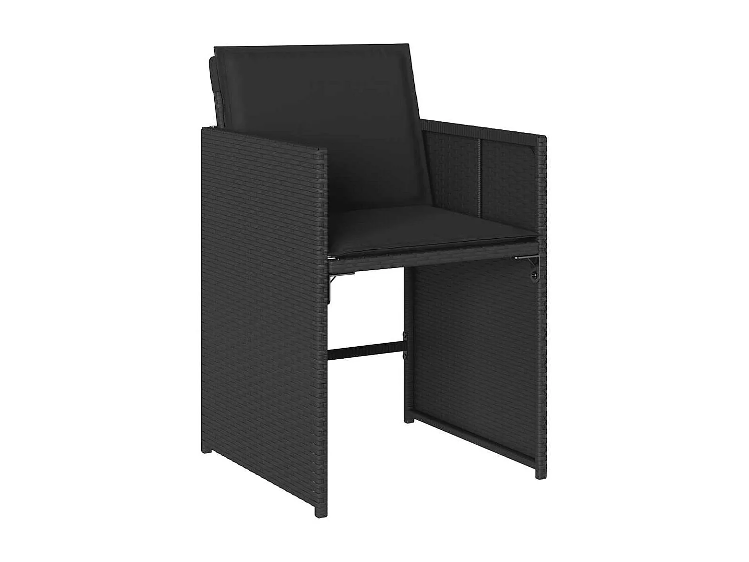 Ensemble à manger de jardin 9 pièces coussins noir résine tressée