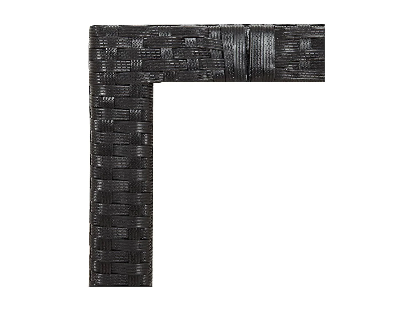 Ensemble à manger de jardin 9 pièces coussins noir résine tressée