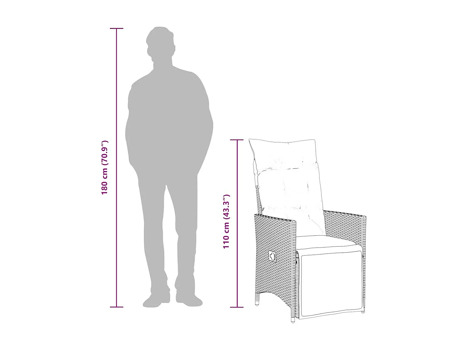 Ensemble à manger de jardin 9 pièces coussins noir résine tressée