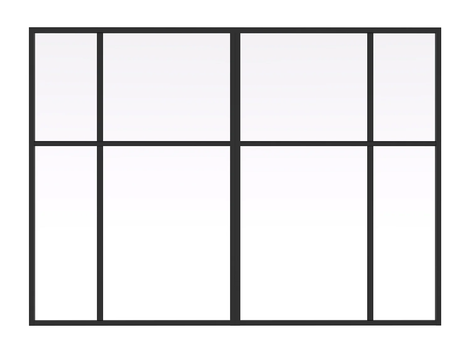 Verrière atelier design en aluminium thermolaqué - L180 x H130 - TONIBA