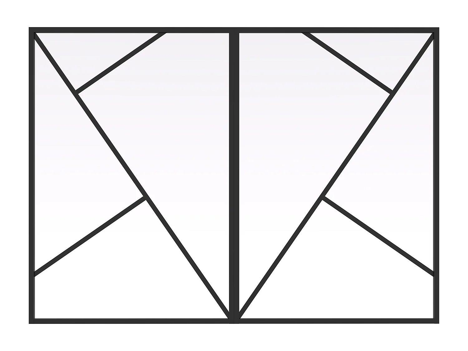 Verrière asymétrique en aluminium thermolaqué - L180 x H130 - FAZENDA