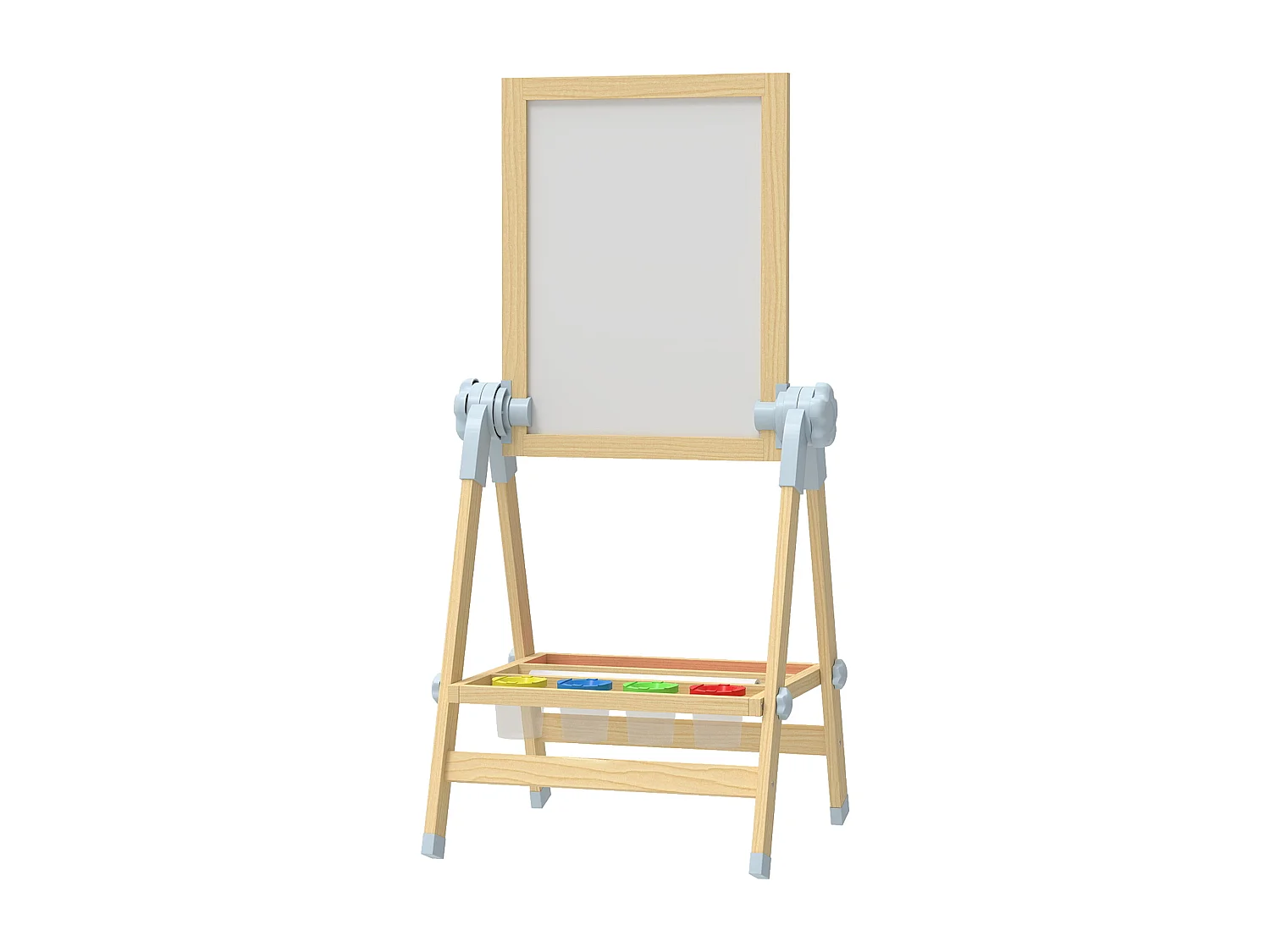 Cavalletto per bambini con doppia lavagna per gesso e pennarelli