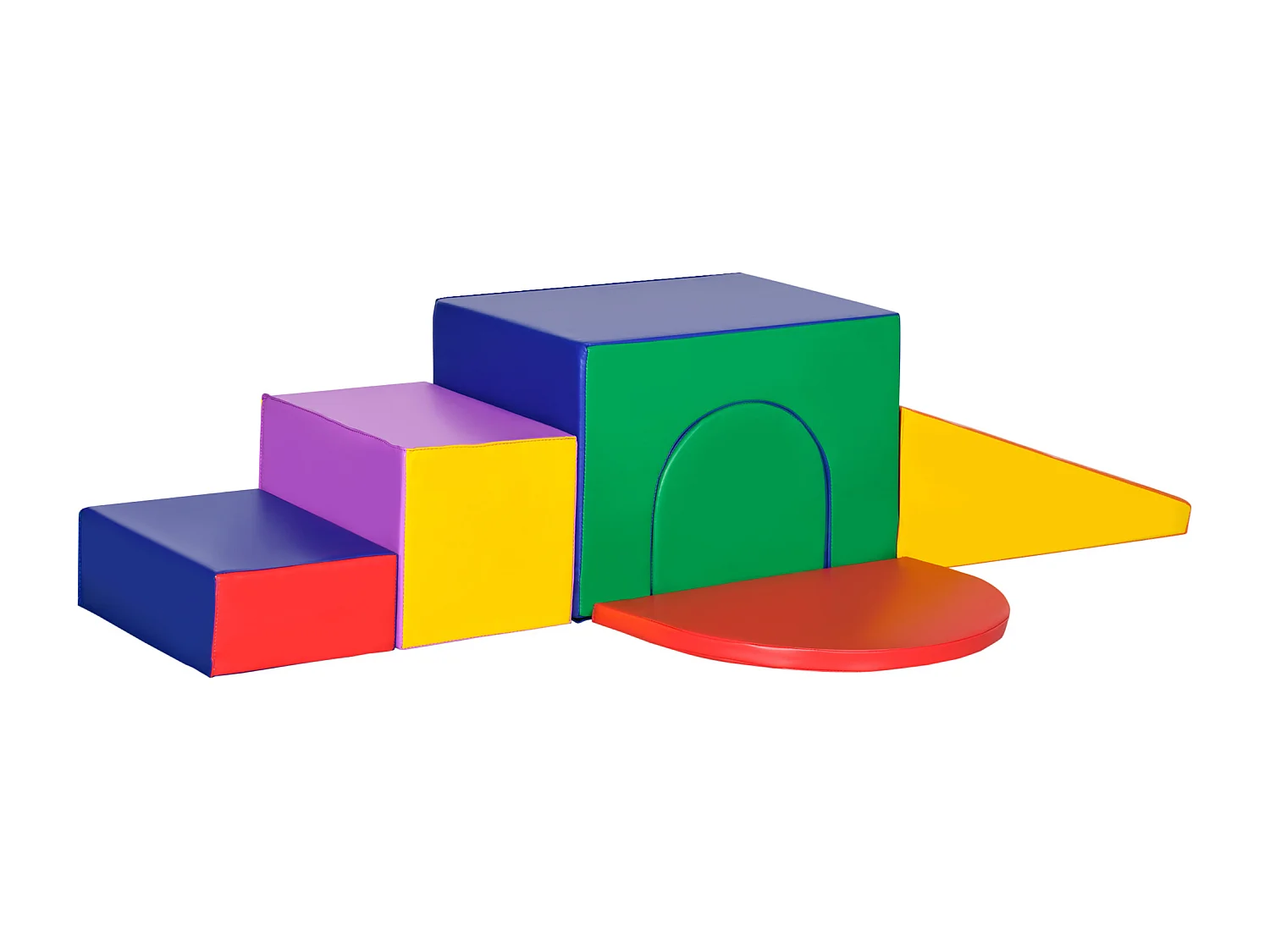 Set da gioco per bambini 1-3 anni da 7 blocchi in pu e epe multicolore
