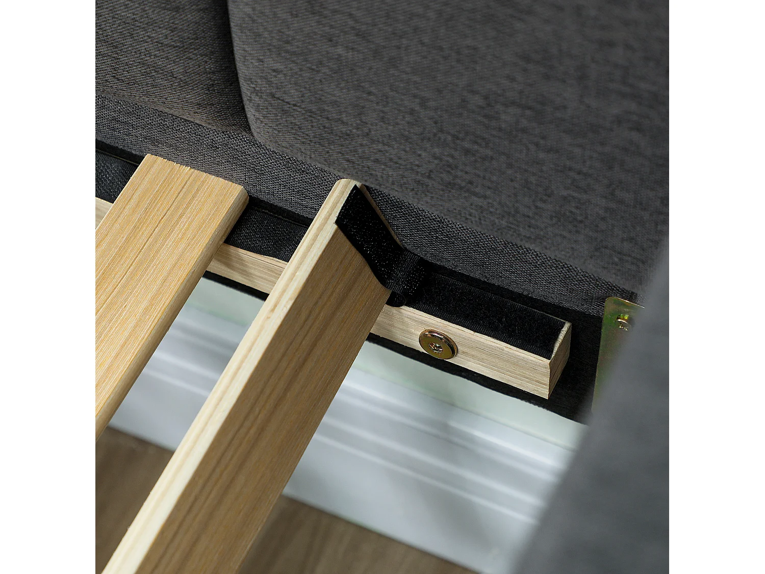 Divano letto singolo con secondo letto estraibile grigio scuro