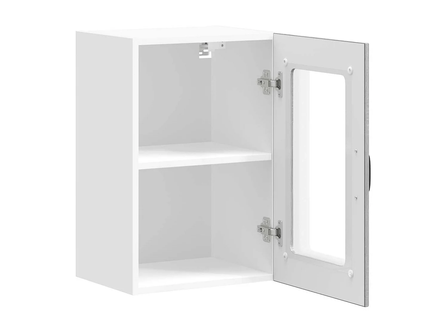 Meuble murale de cuisine avec porte en verre sonoma gris