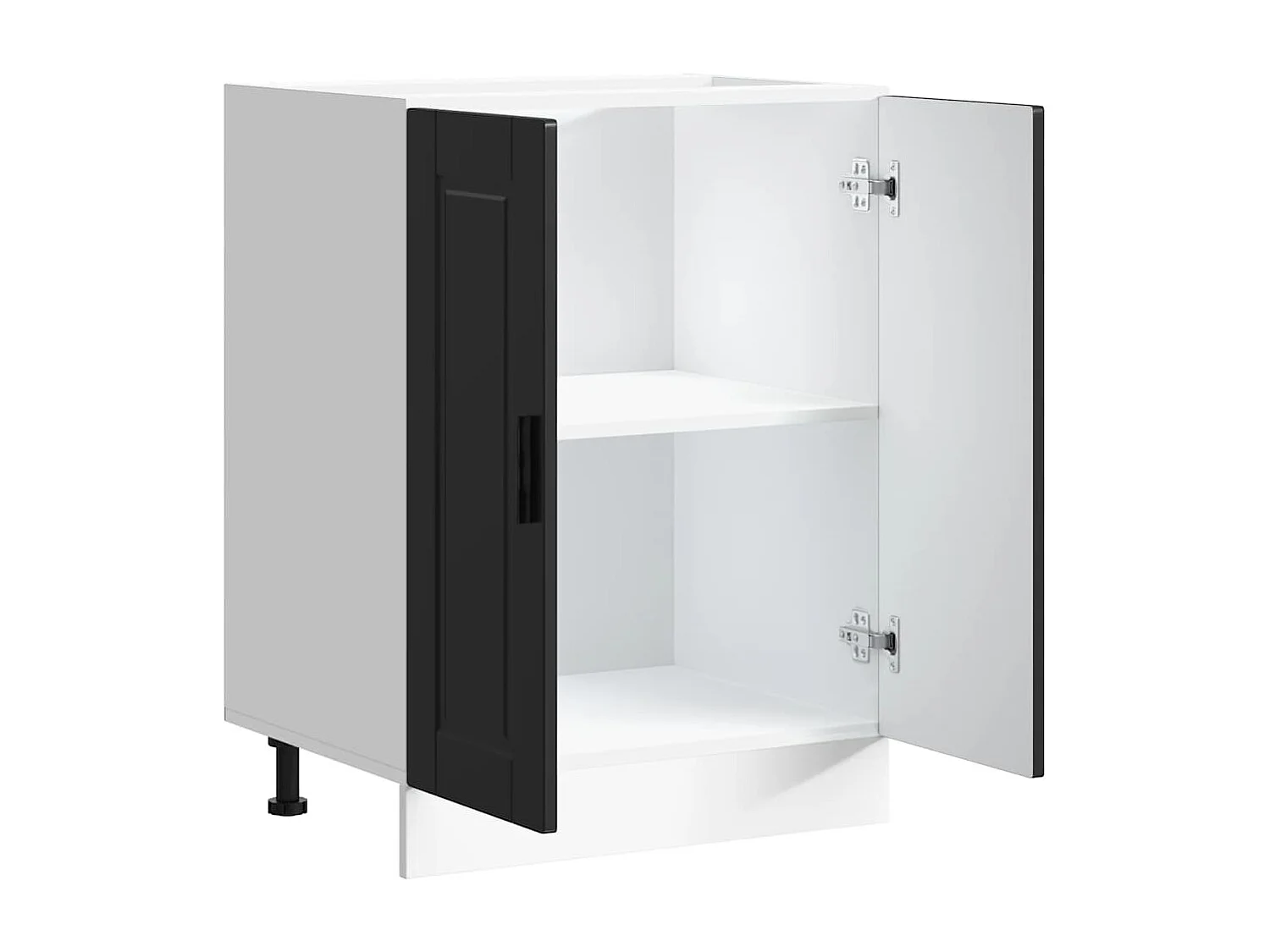 Meuble de cuisine noir bois d'ingénierie