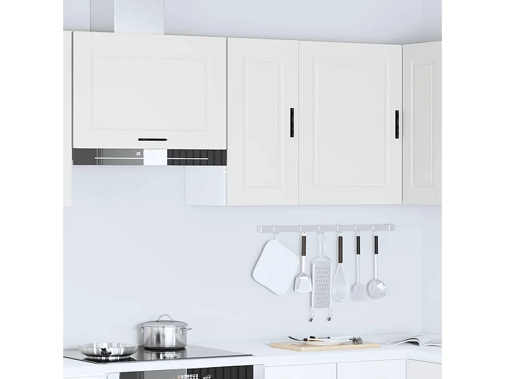 Meuble murale de cuisine blanc bois d'ingénierie