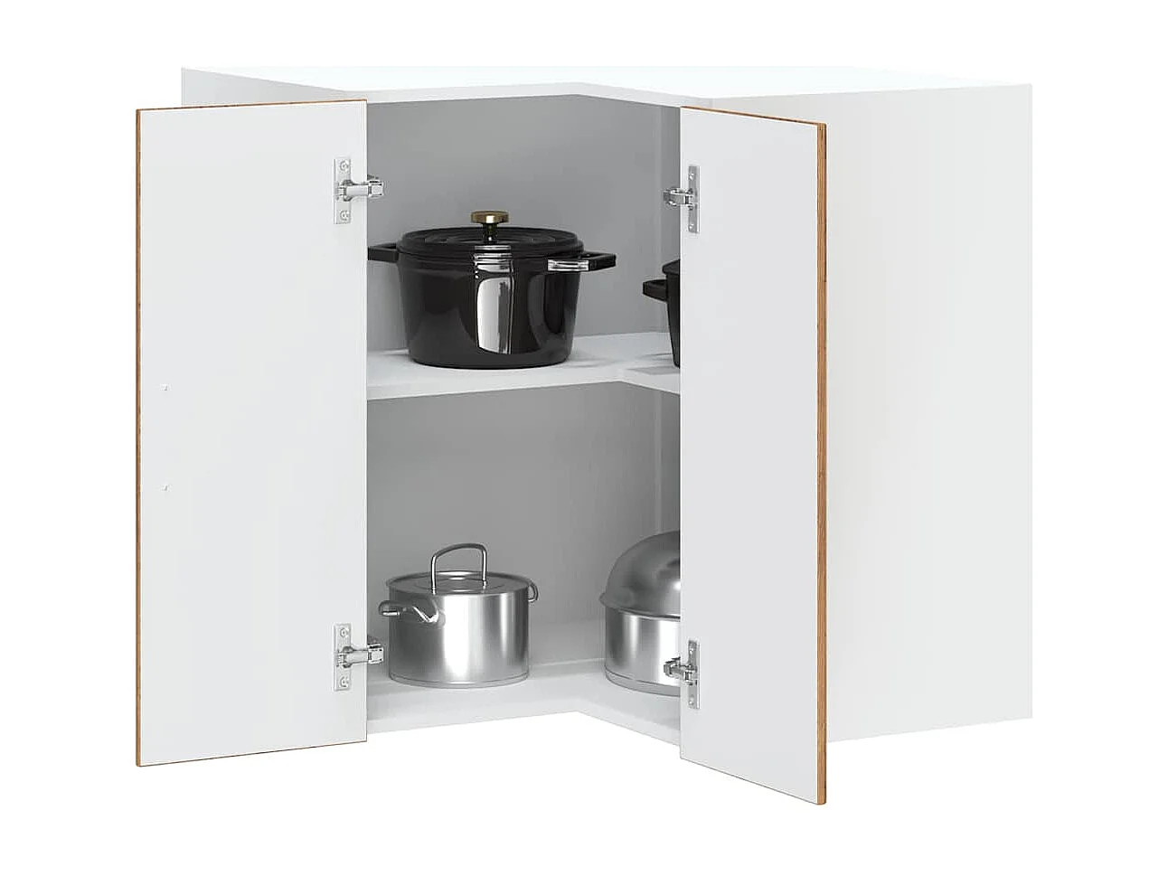 Meuble murale d'angle de cuisine vieux bois