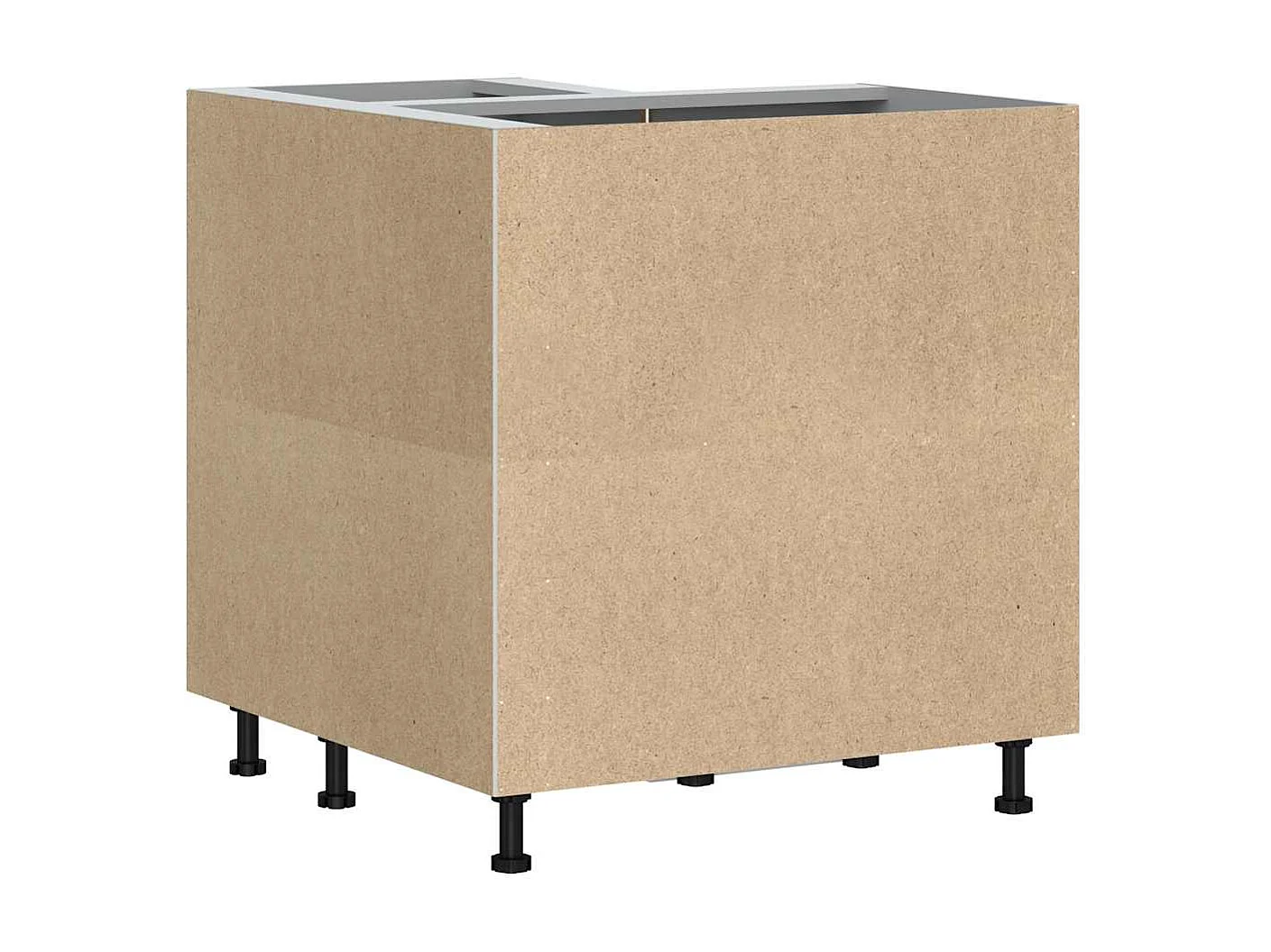 Meuble d'angle de cuisine chêne marron bois d'ingénierie