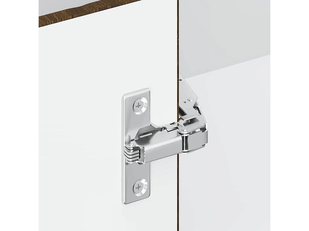 Meuble d'angle de cuisine chêne marron bois d'ingénierie