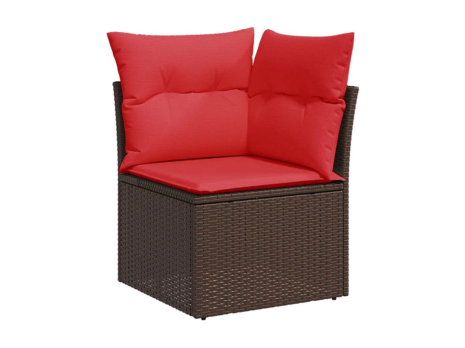 Juego Sofá Jardín 5 Piezas con Cojines Marrón Poli Ratán Acacia