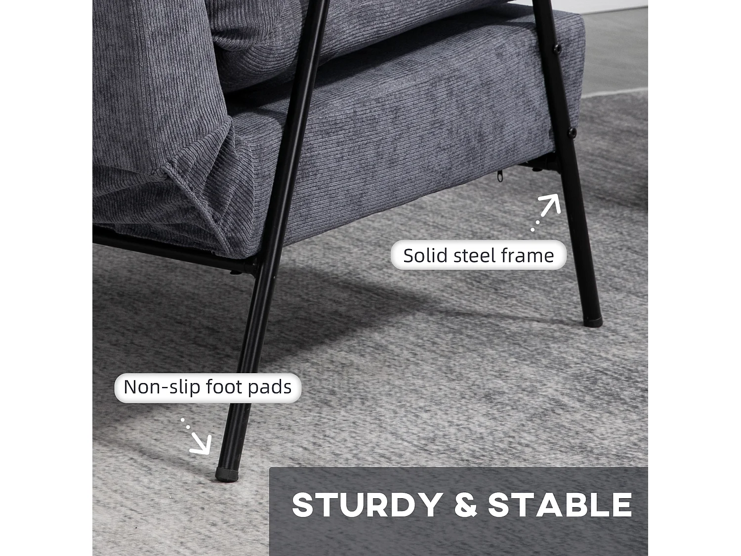 Poltrona relax reclinabile con pouf poggiapiedi in velluto