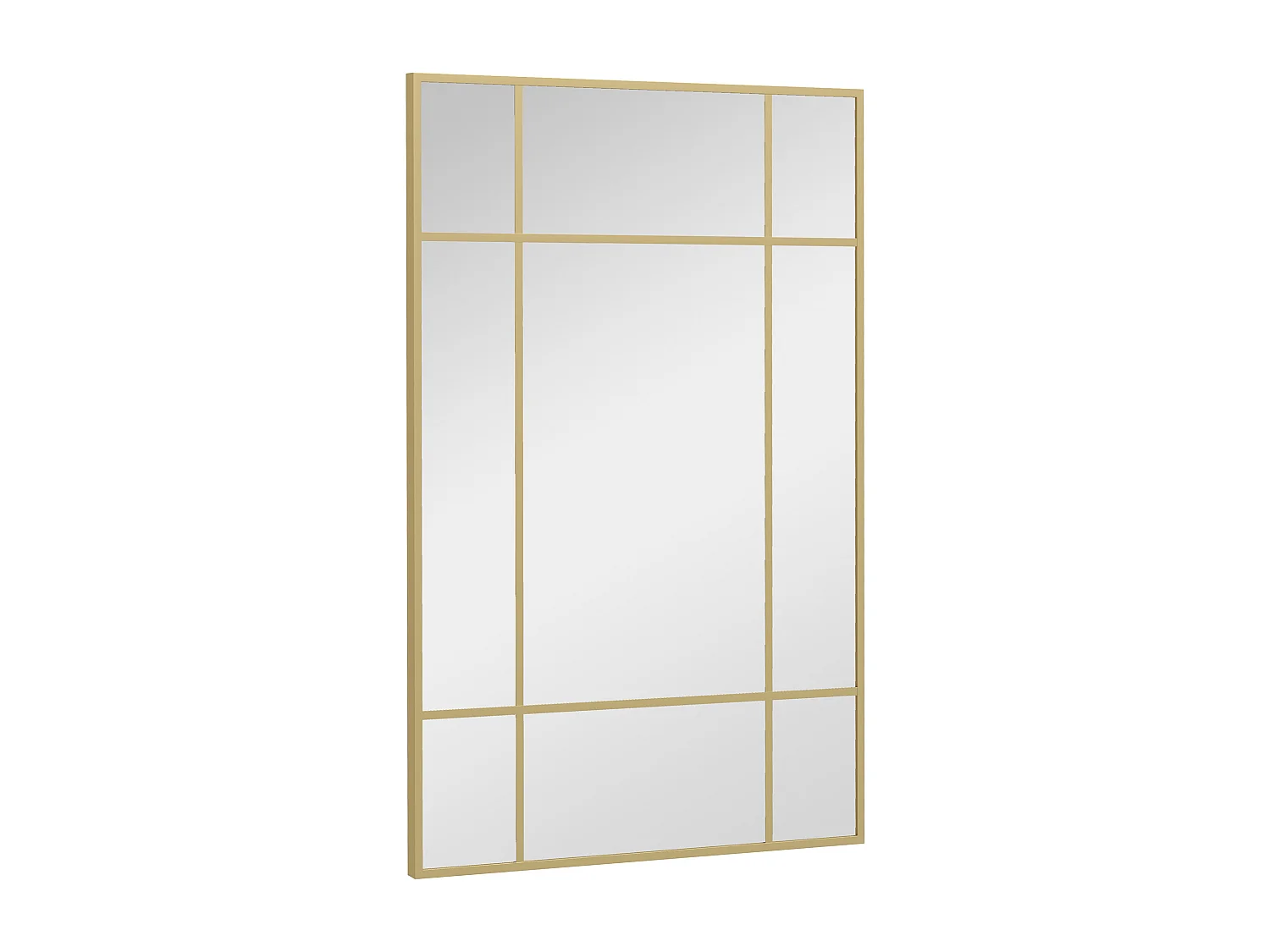 Specchio da parete stile finestra verticale orizzontale 90x60 cm oro