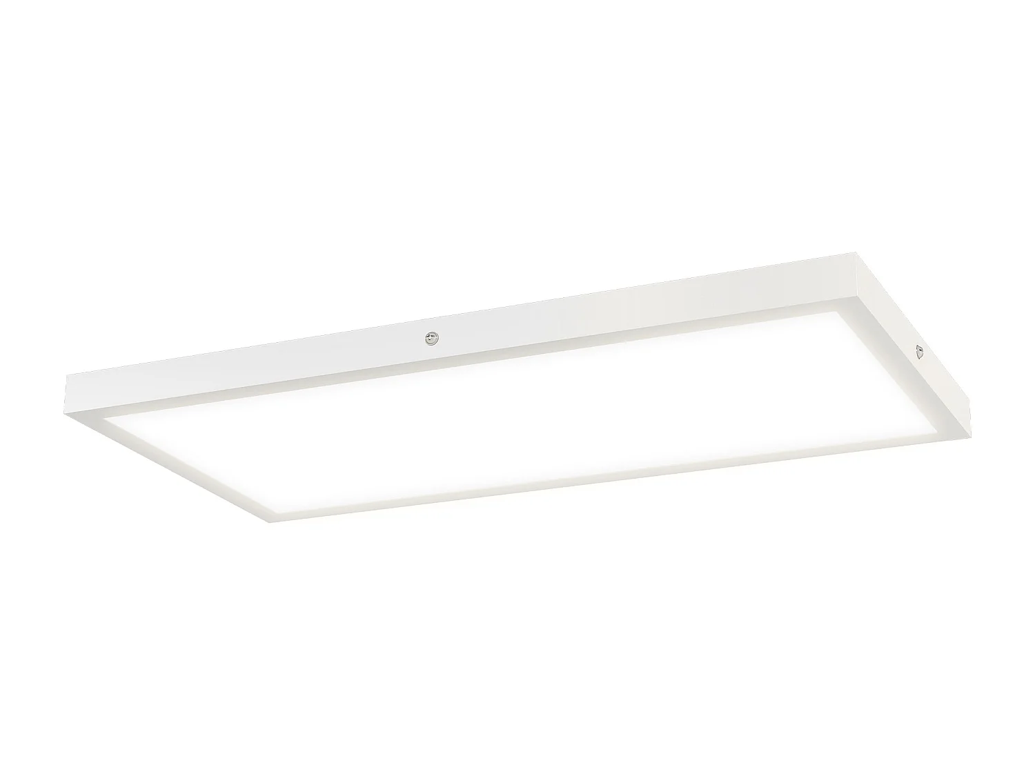Set 2 plafoniere led sottili e regolabili 60x30x3.7 cm bianco