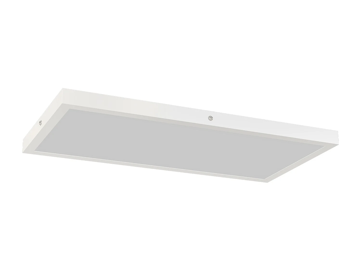 Set 2 plafoniere led sottili e regolabili 60x30x3.7 cm bianco