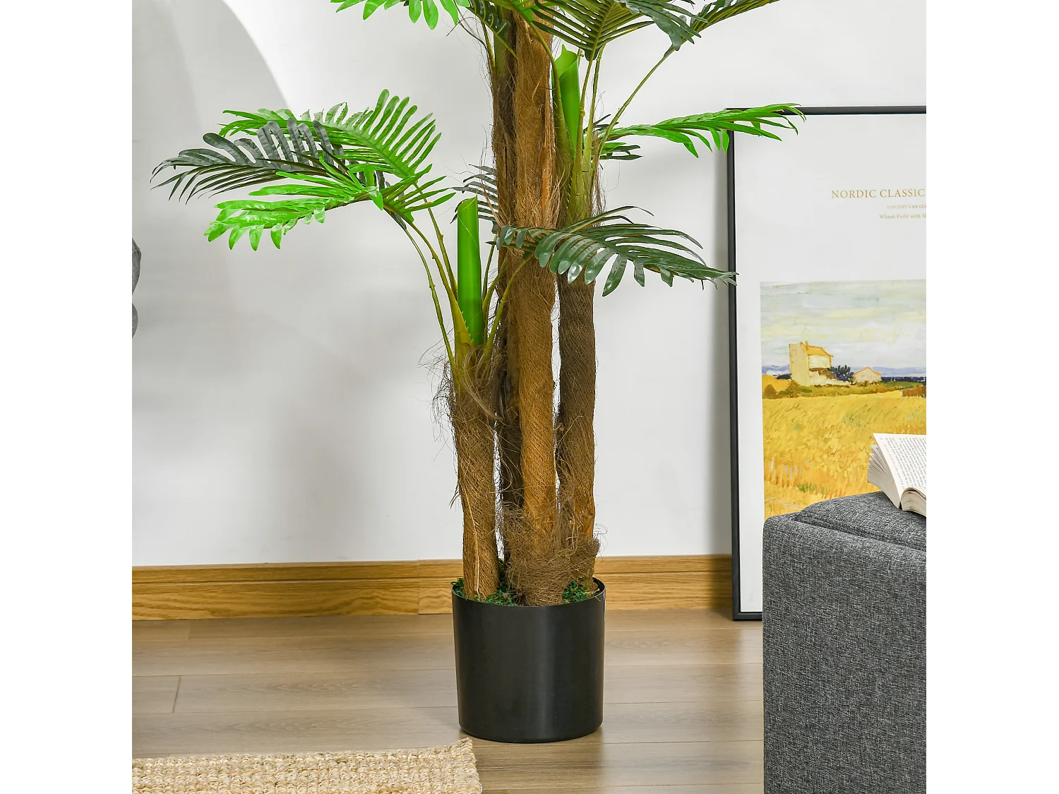 Palma artificiale in vaso per interno ed esterno 185cm