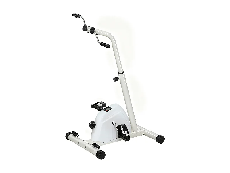 Cyclette per riabilitazione con altezza regolabile bianco