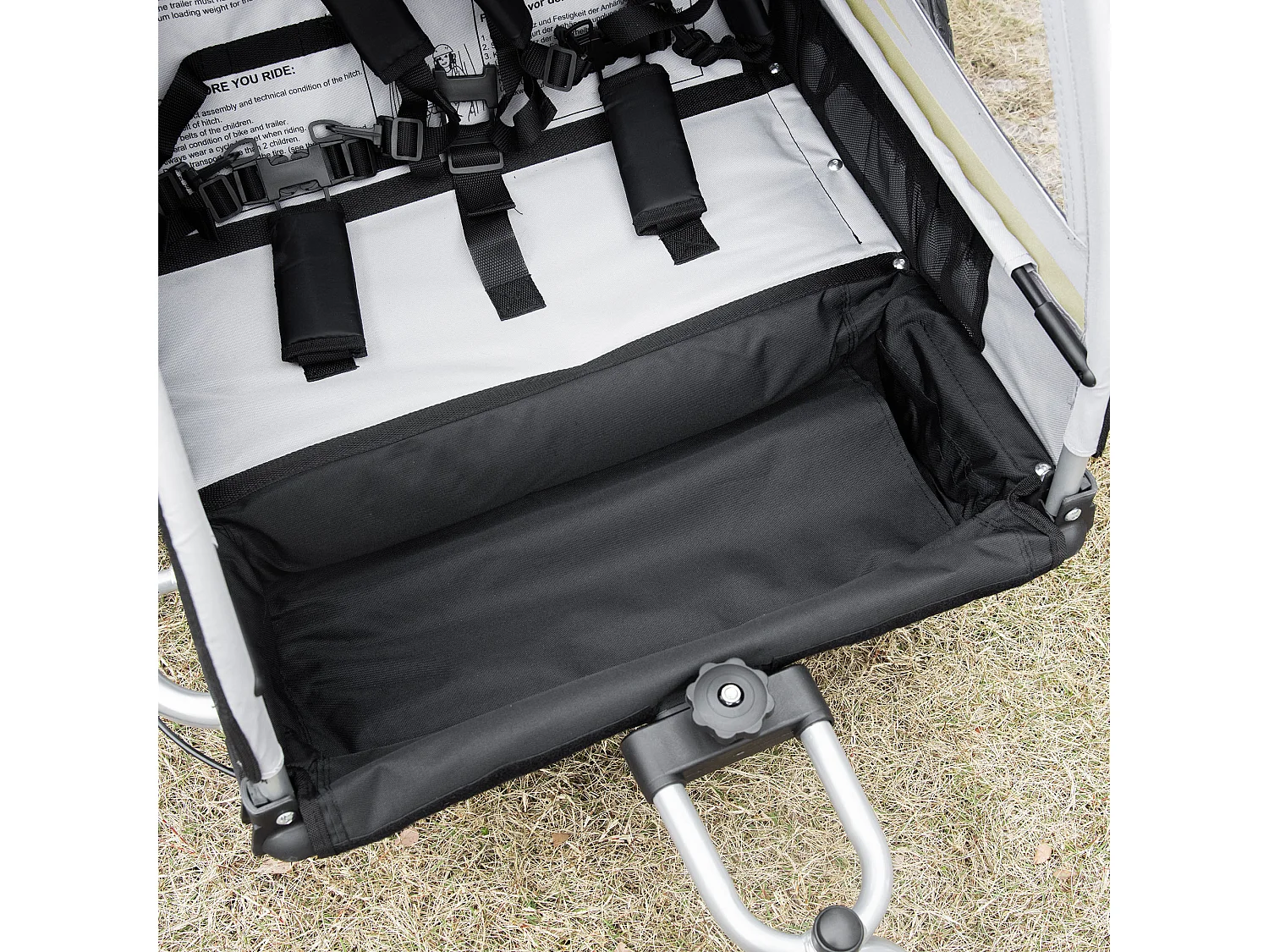 Rimorchio bici e passeggino per bambini 2 in 1 verde