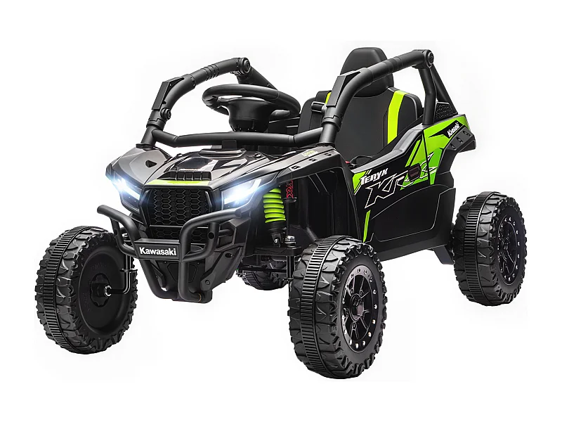 Macchina elettrico per bambini kawasaki con telecomando nero