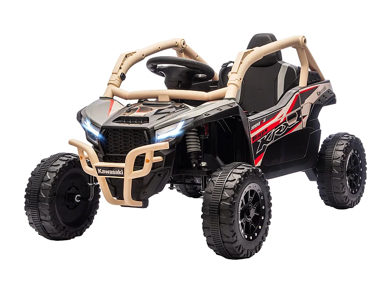 Macchina elettrico per bambini kawasaki con telecomando giallo