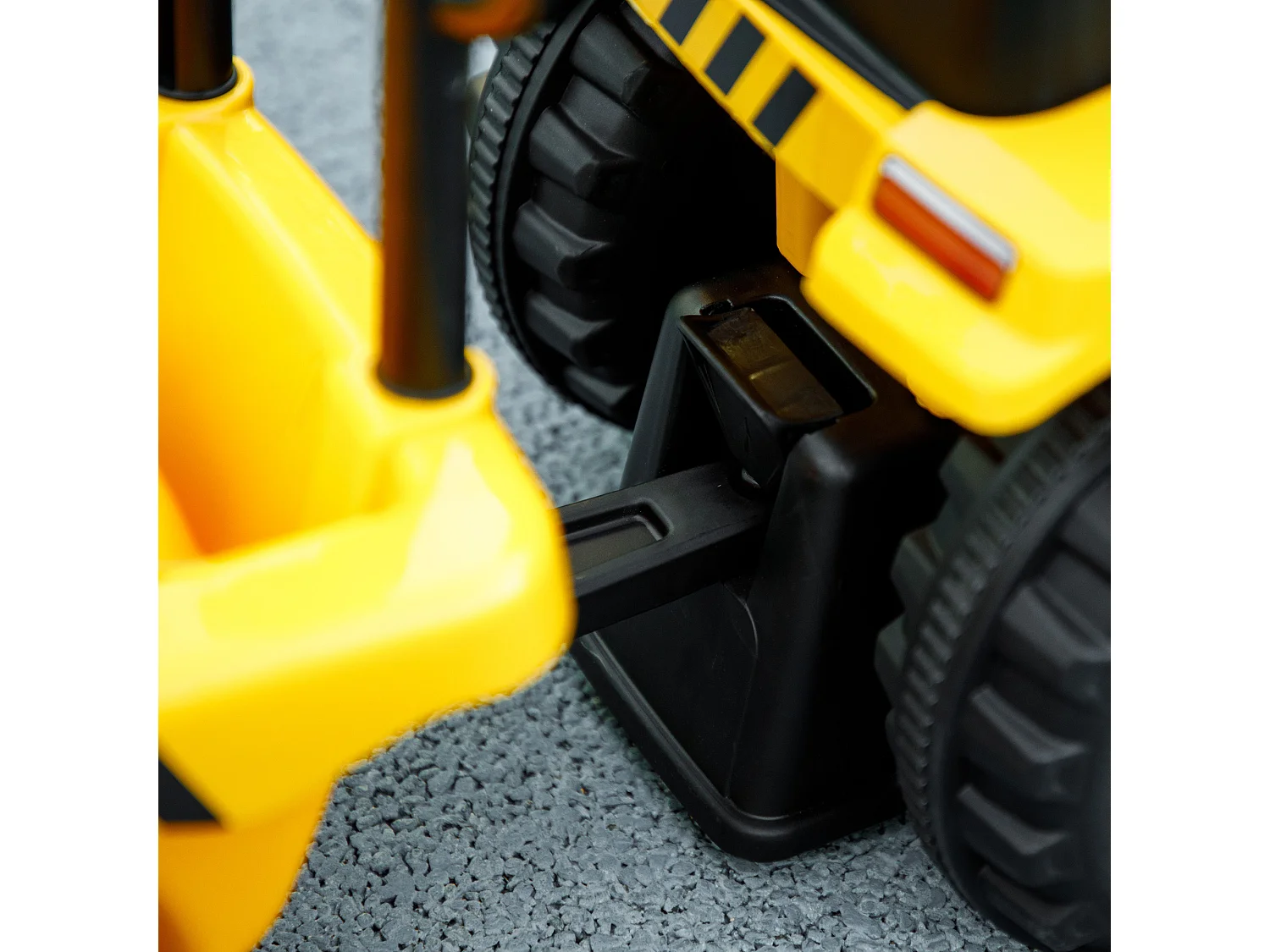 Camion giocattolo per bambini con pala e rimorchio 91x29x44 cm giallo