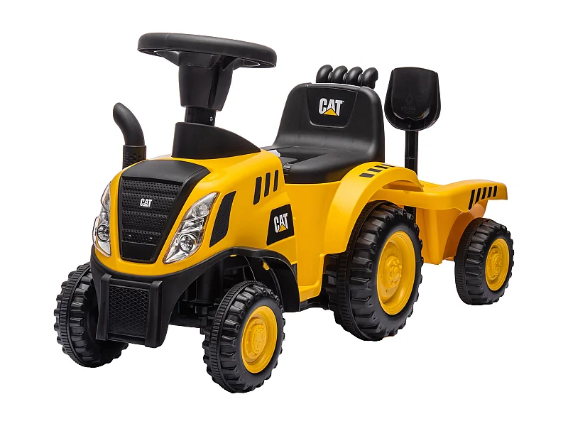 Camion giocattolo per bambini con pala e rimorchio 91x29x44 cm giallo